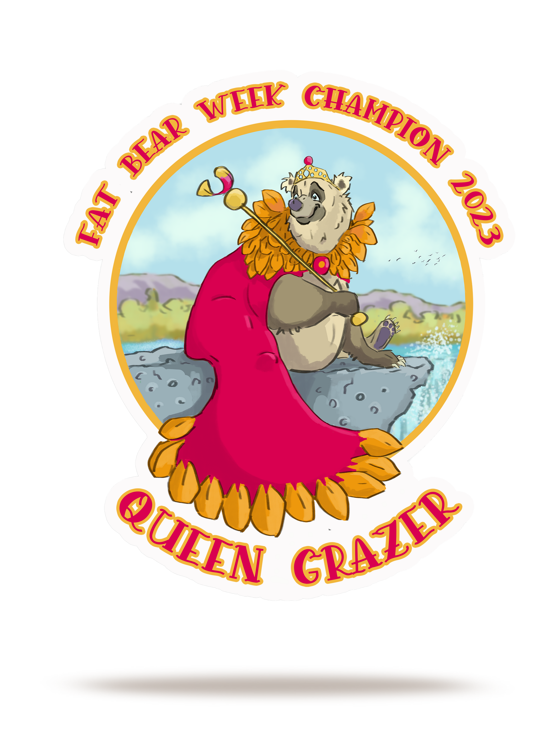 2023 Fat Bear Week Champion Sticker - 128 Grazer-1