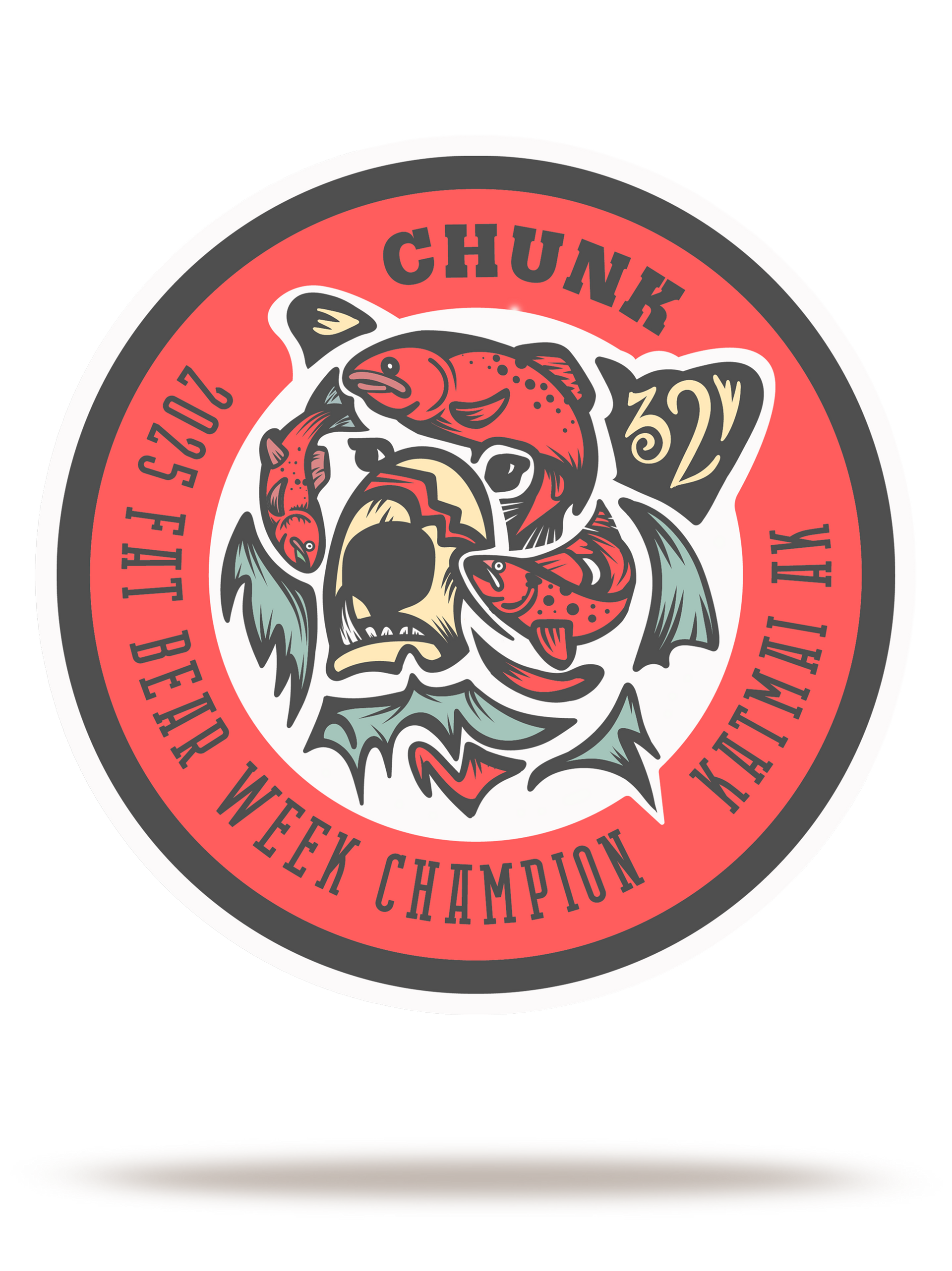 2025 Fat Bear Week Champion Sticker – 32 Chunk