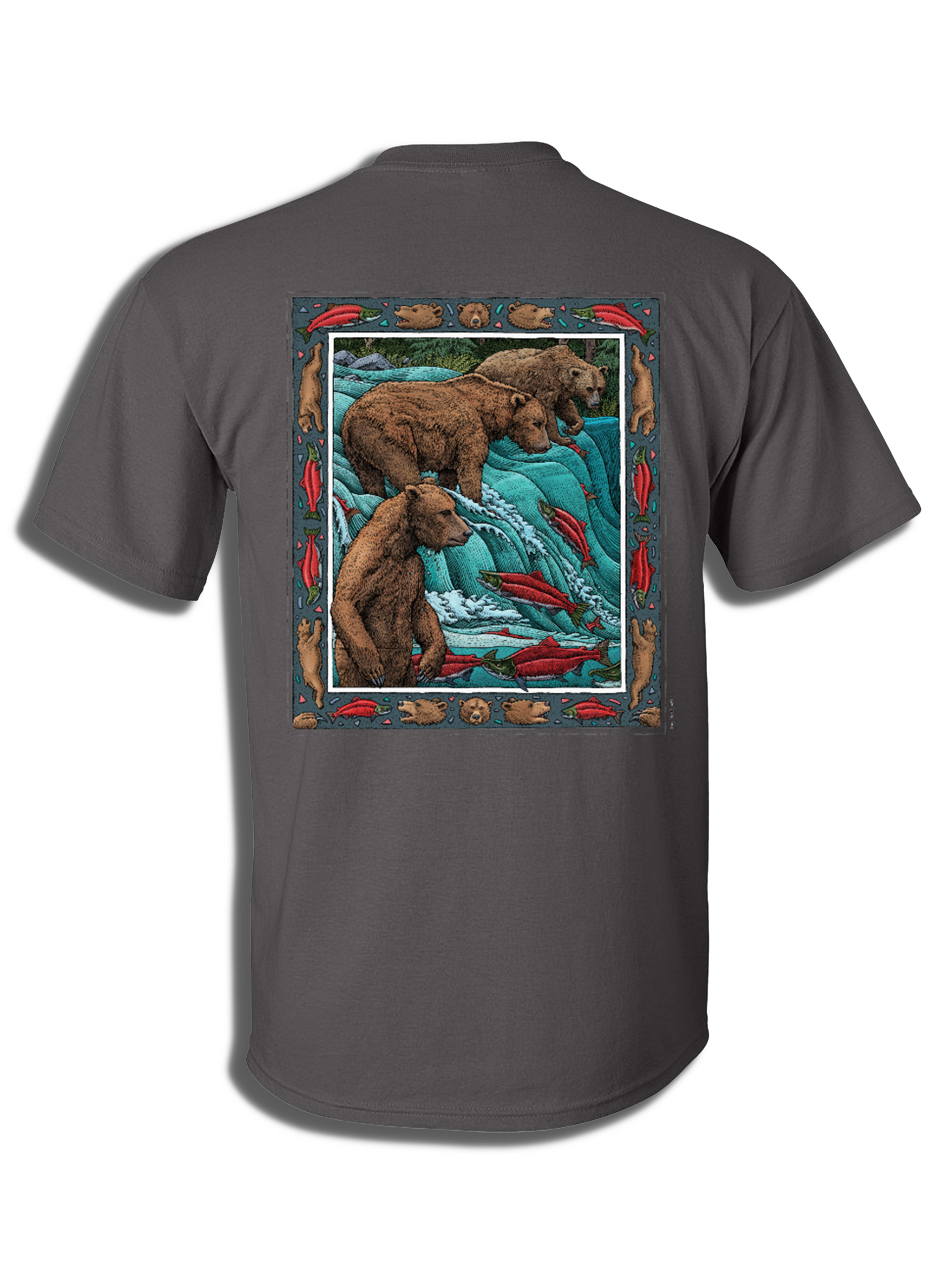 Ray Troll Brooks Falls Bears T-shirt