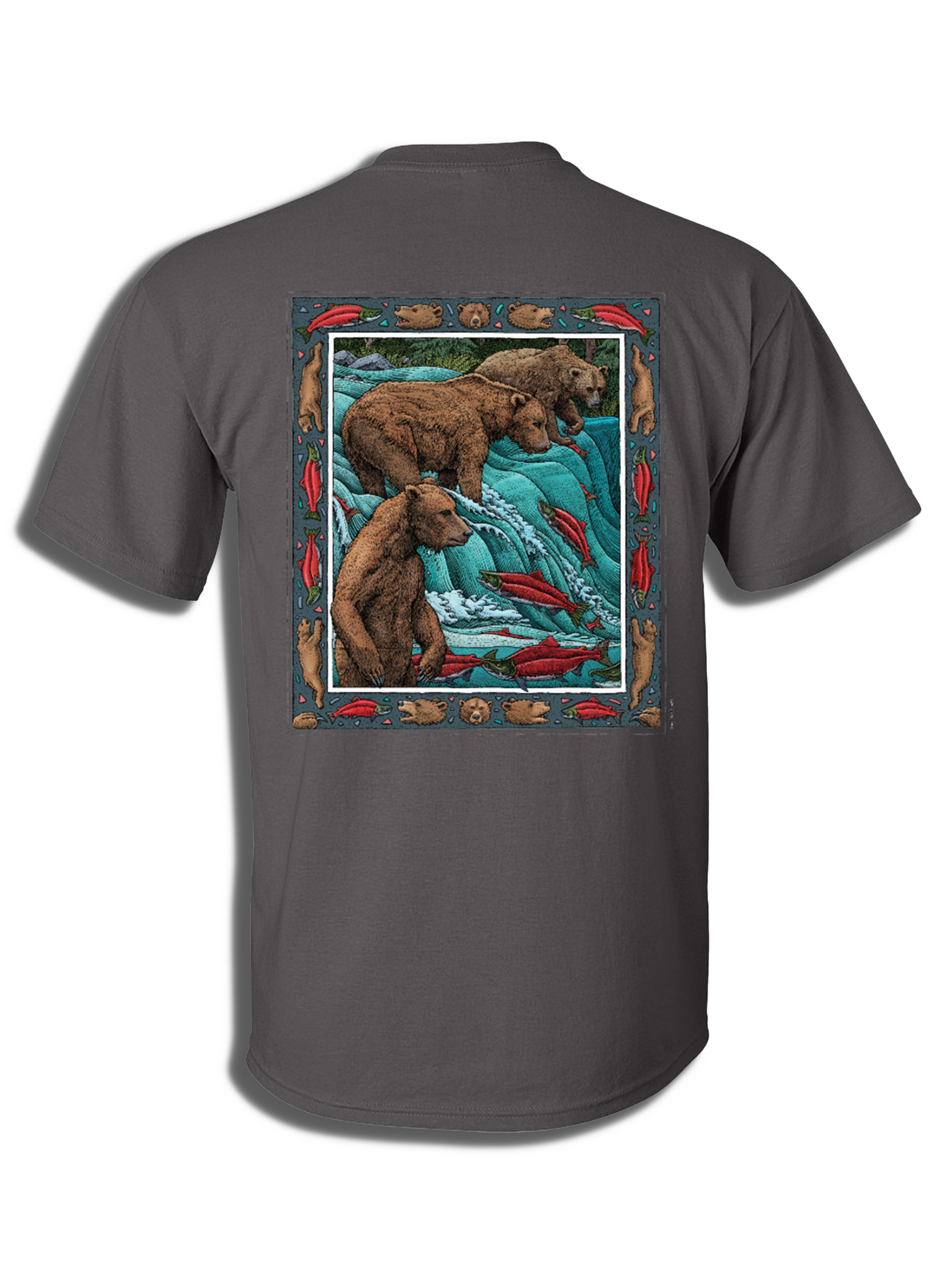 Ray Troll Brooks Falls Bears T-shirt
