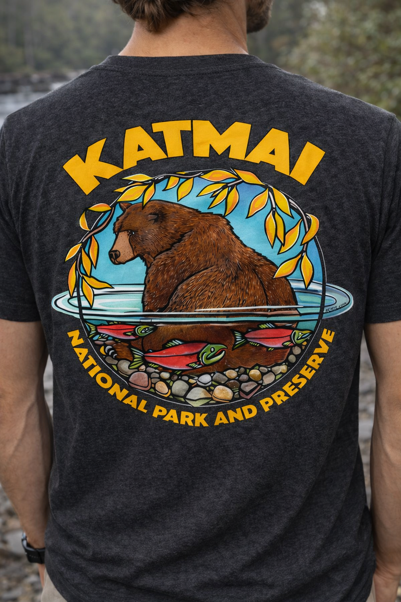 Katmai Fat Bear 747 T-shirt-4