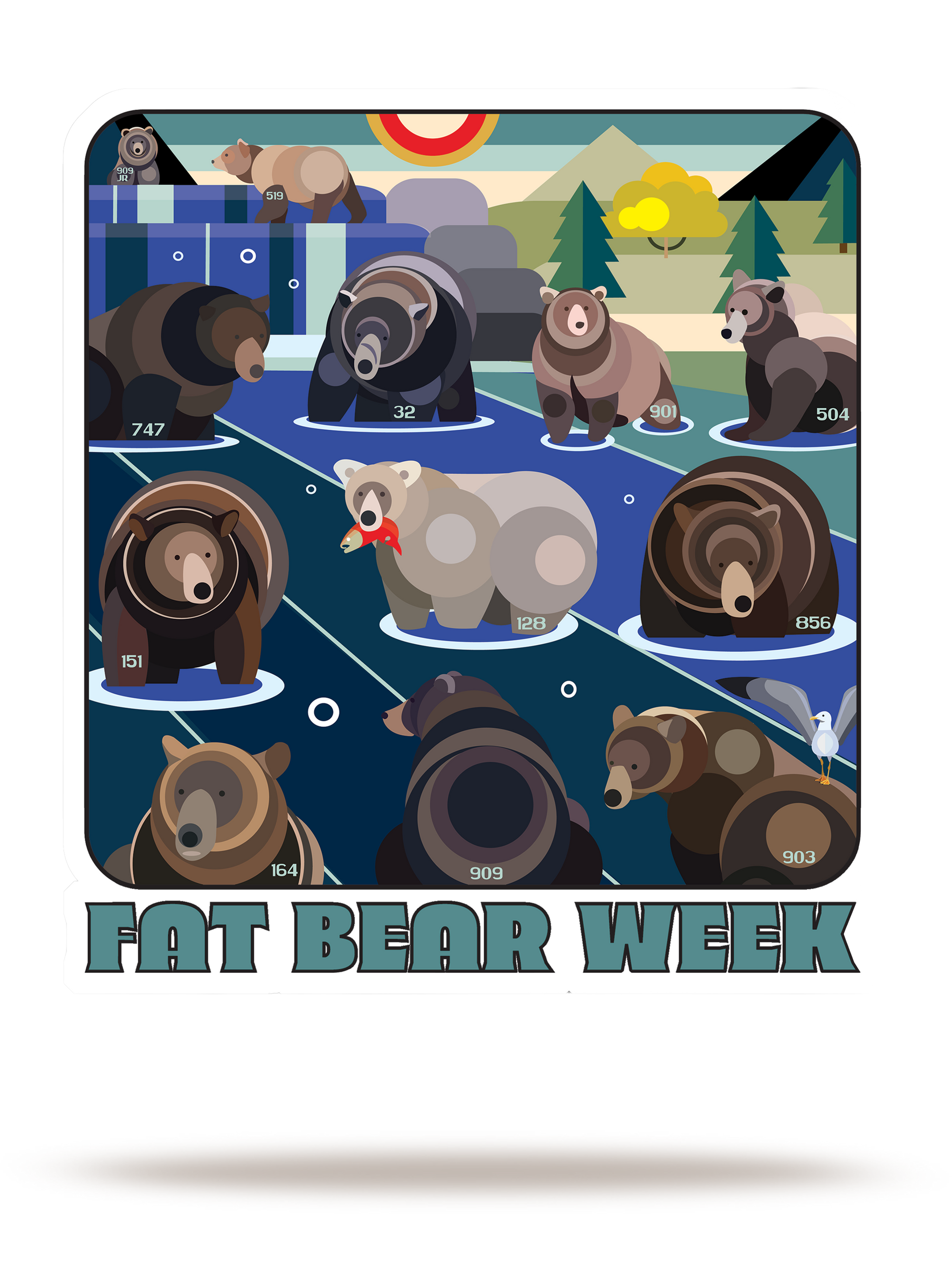 Fat Bear Week 2024 Sticker
