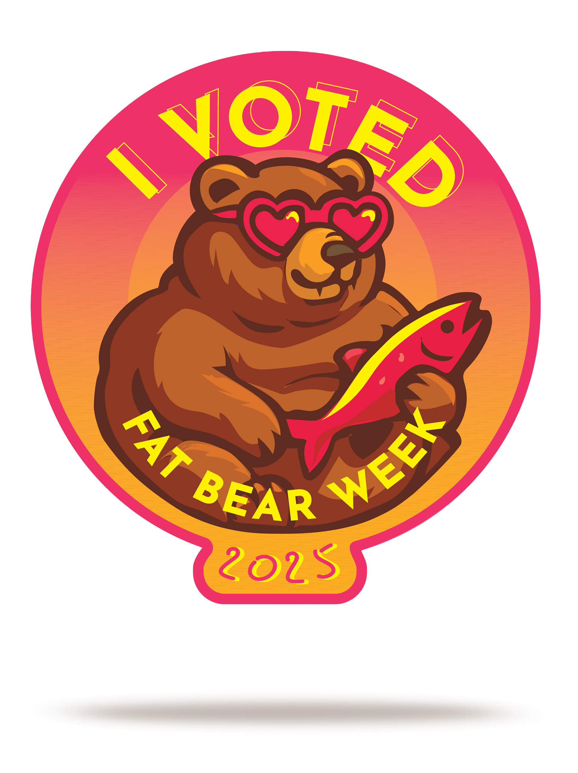 2025 Fat Bear Week I Voted Stickers