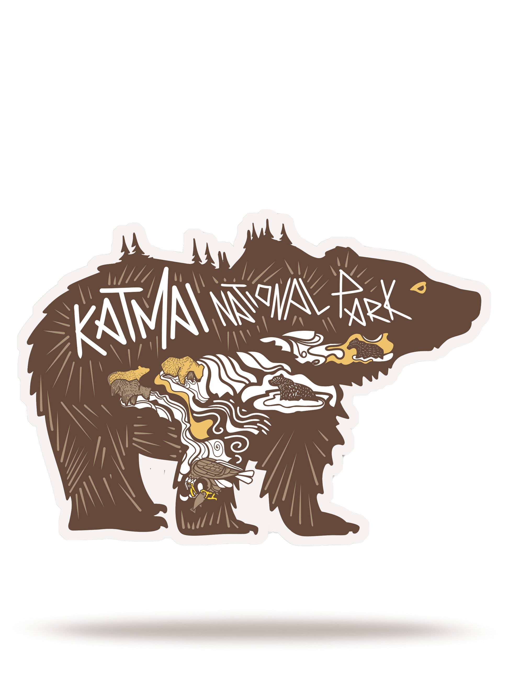 Katmai River Bear Sticker-1