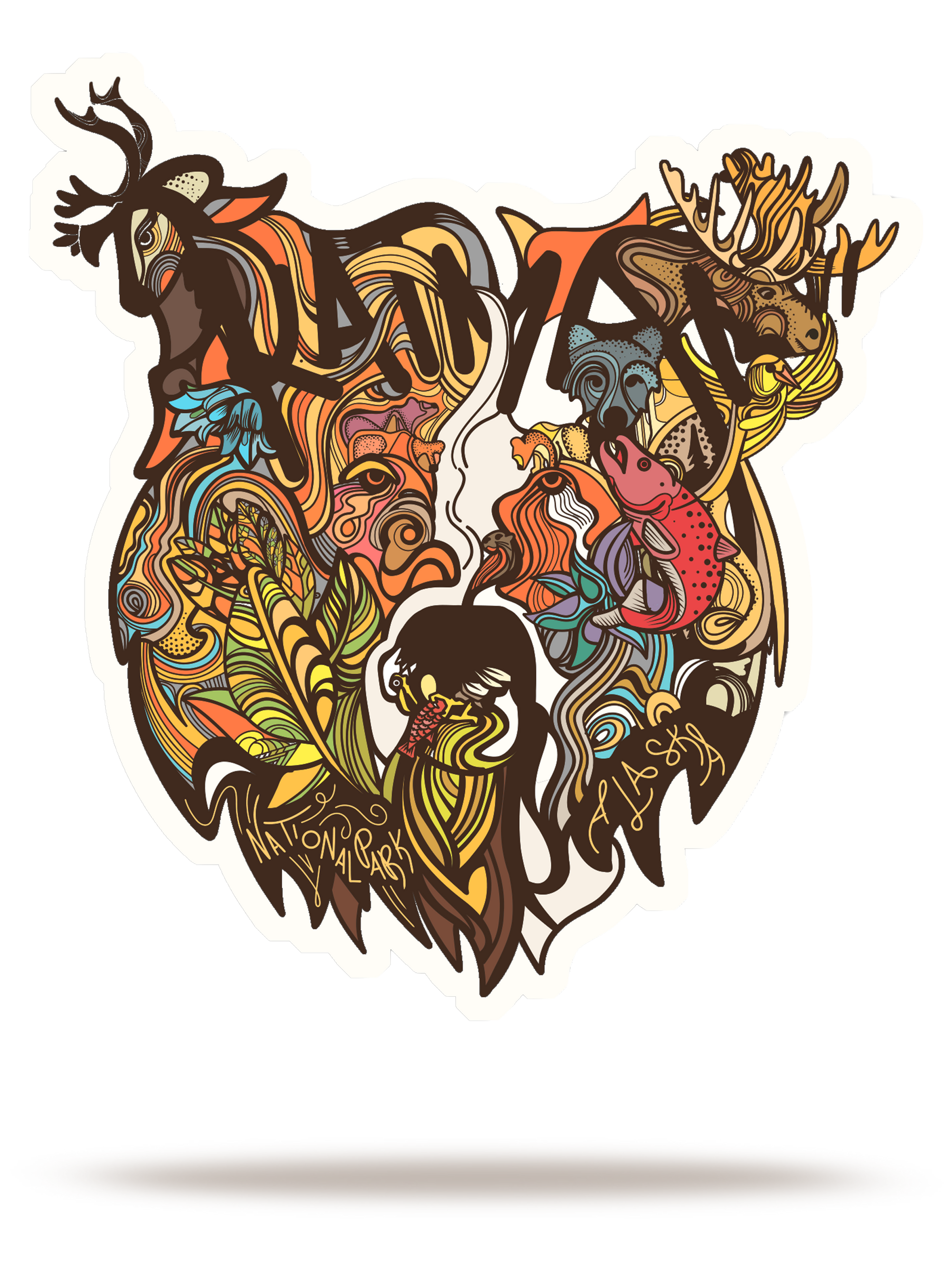 Katmai Wildlife Bear Sticker-1