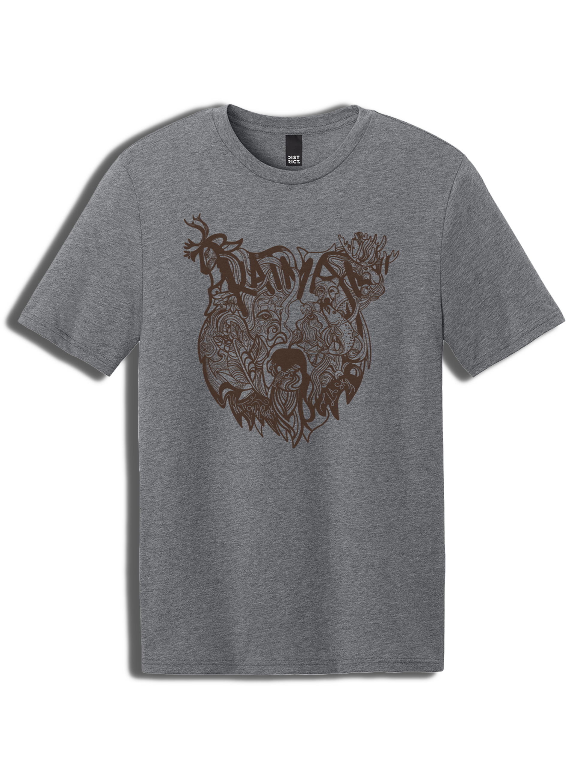 Katmai Wildlife Bear T-shirt - Graphite Heather-1