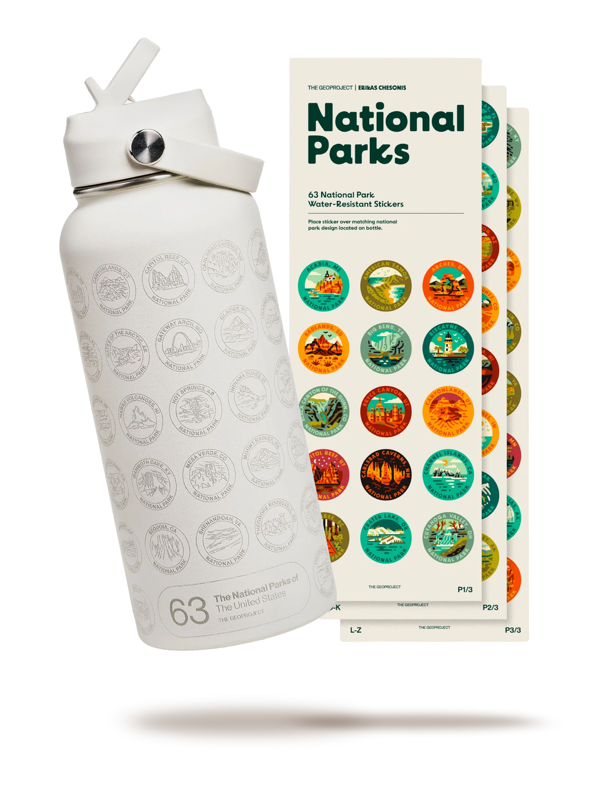 National Park Sticker Bottle 32oz-1