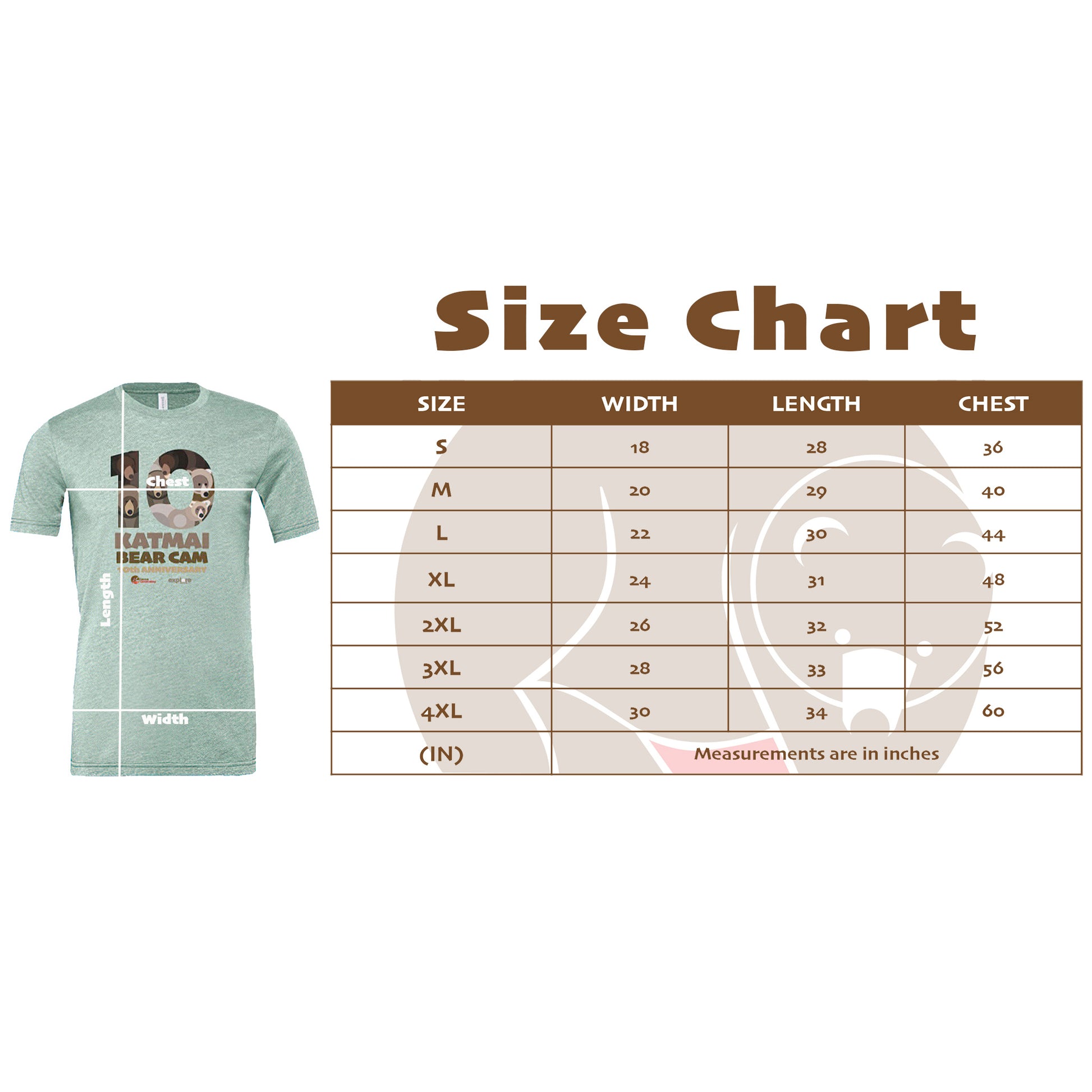 Limited Edition Katmai Bear Cam 10th Anniversary T-shirts, view 4
