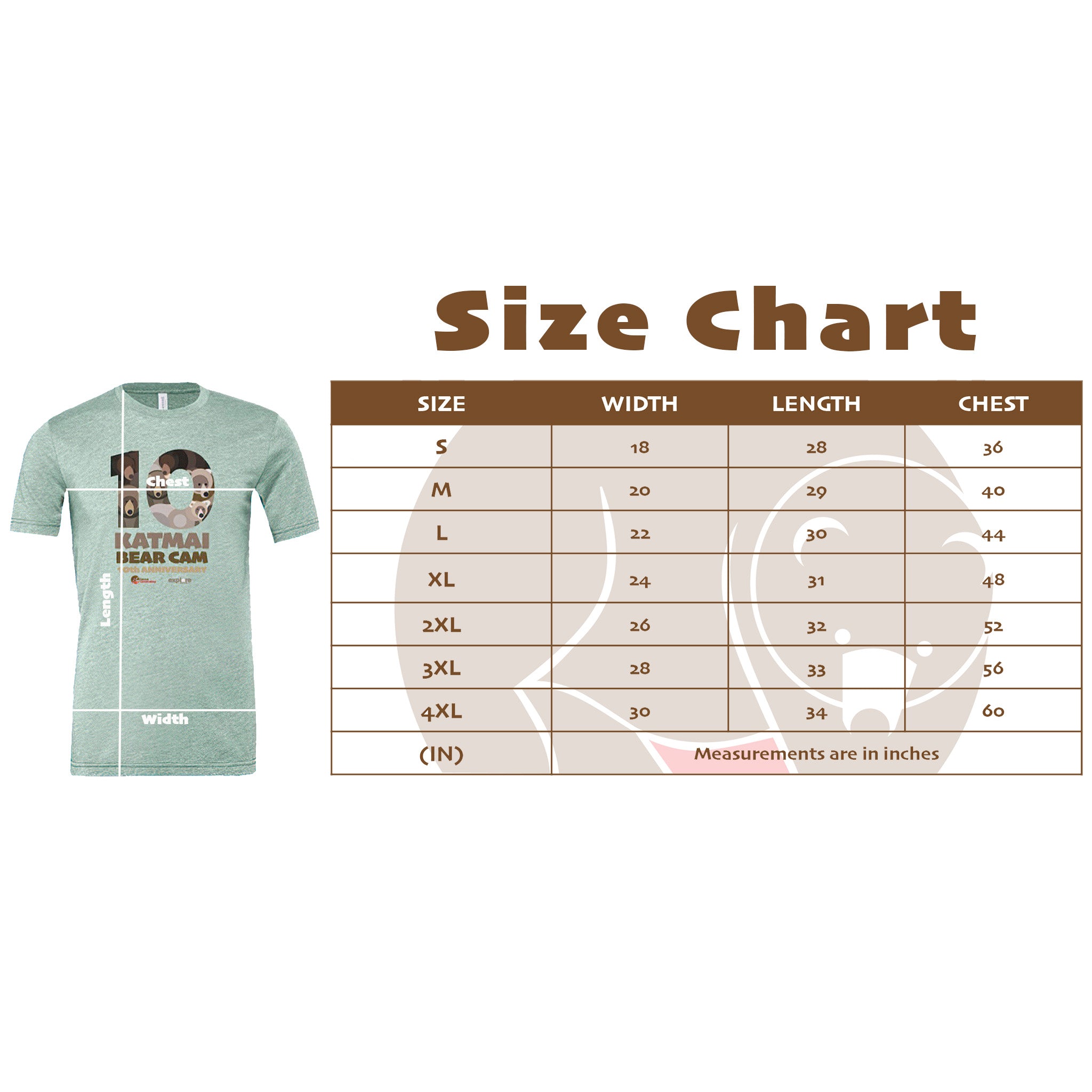 Limited Edition Katmai Bear Cam 10th Anniversary T-shirts, view 4