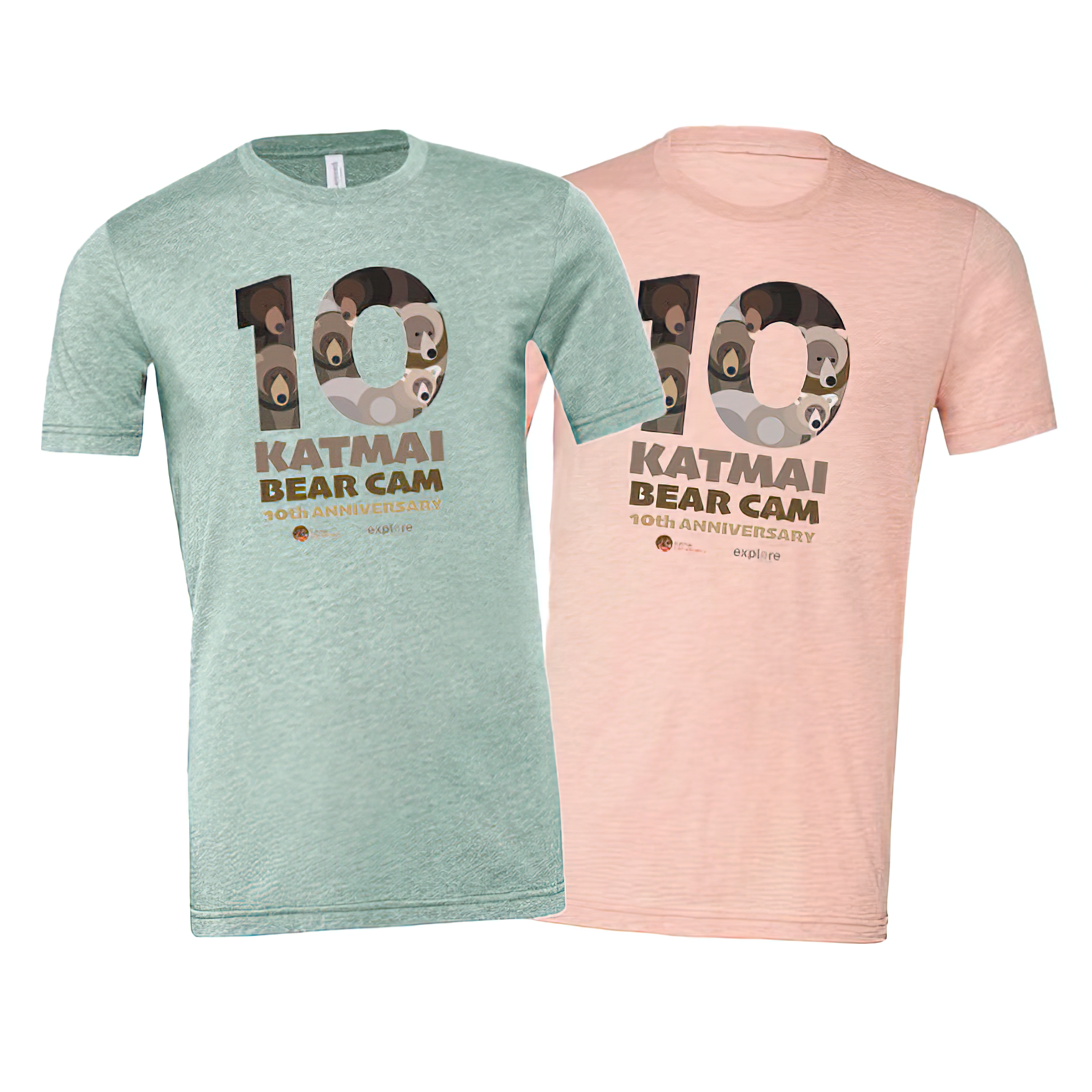Limited Edition Katmai Bear Cam 10th Anniversary T-shirts, view 3