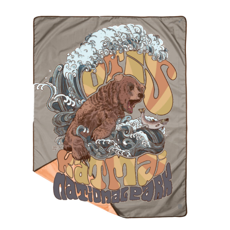 Retro Bear Picnic Pals Blanket - Otis-1